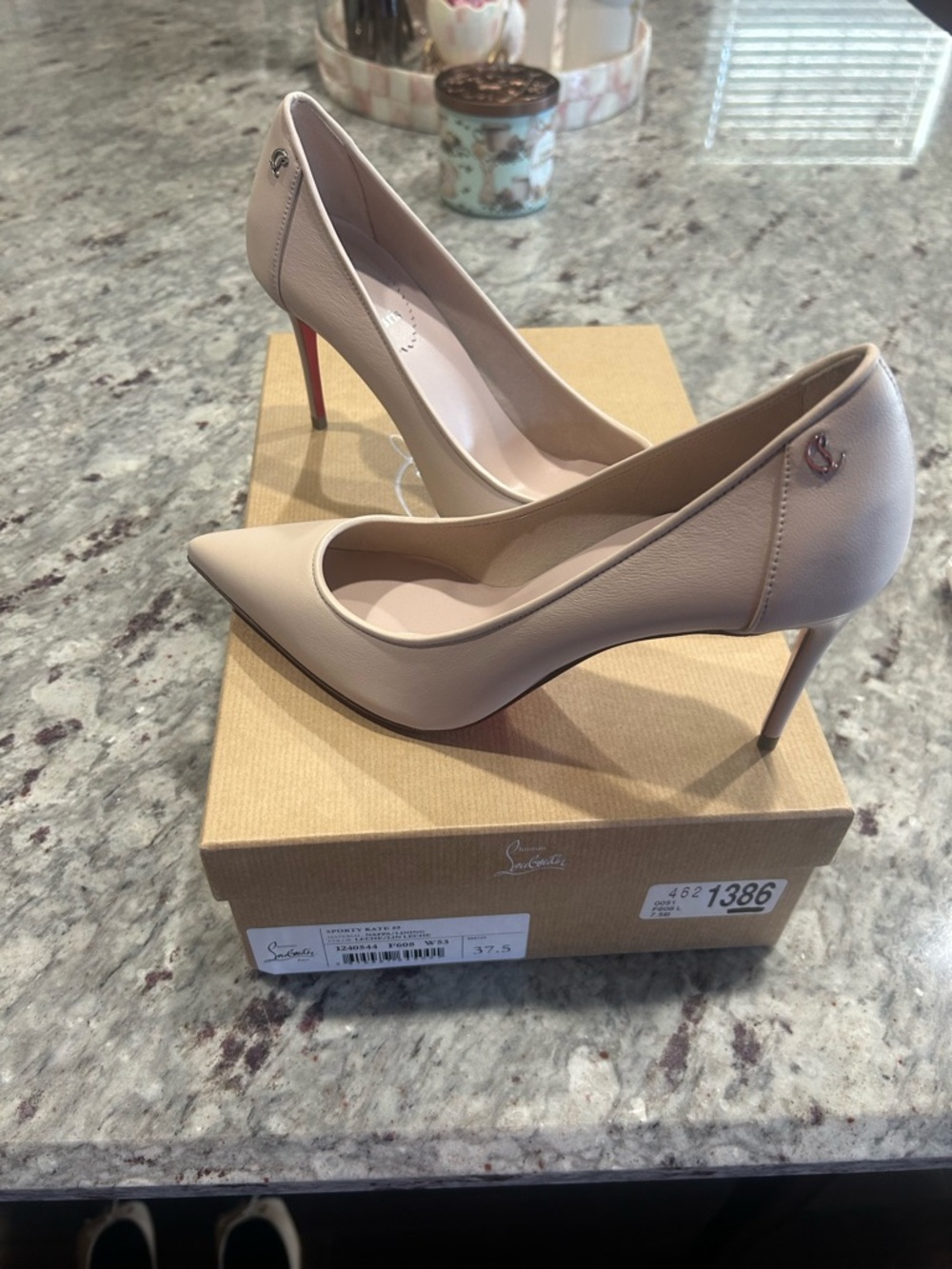 Christian Louboutin Sporty Kate 85 Leche Pointed-Toe Pump - Picture 5 of 6